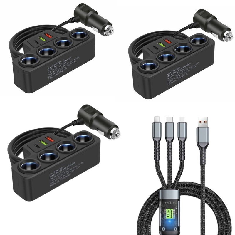 🔥Hot Sale Offers-7-in-1 Cigarette Lighter Adapter