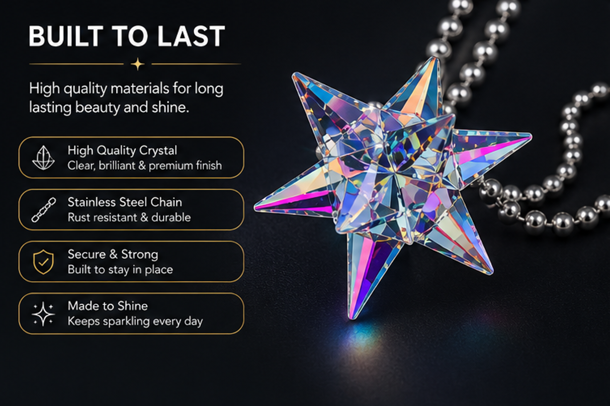 Crystal Star Car Hanging Ornament ✨