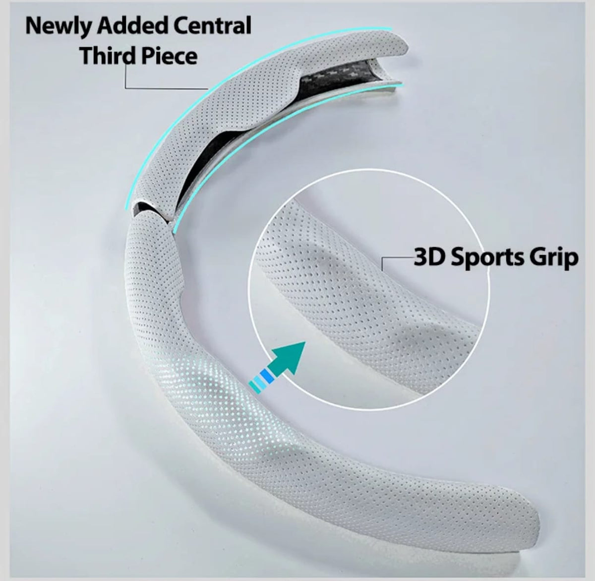 PREMIUM SPORTY UNIVERSAL STEERING WHEEL COVER (ANTI SLIP - NEPPA LEATHER)