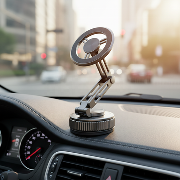 New Premium 360° Magnetic Car Phone Holder – Foldable Dashboard Mount
