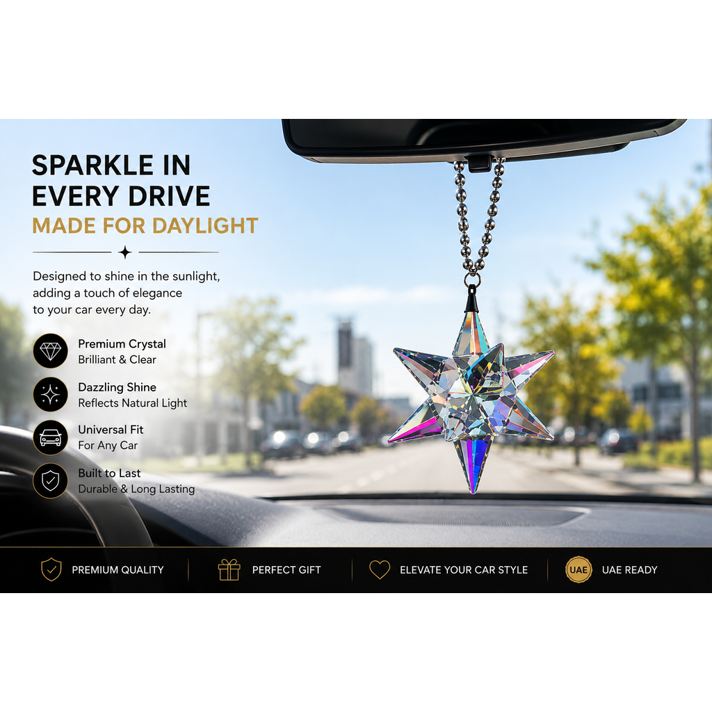 Crystal Star Car Hanging Ornament ✨