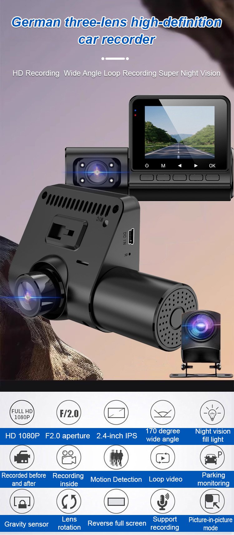 HD Car Dashcam Camera - Safeguard your journeys🚗