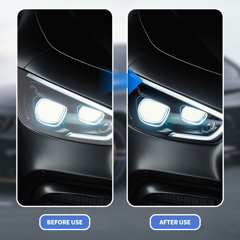 Automotive headlight activator - efficiently removes blurring and yellowing