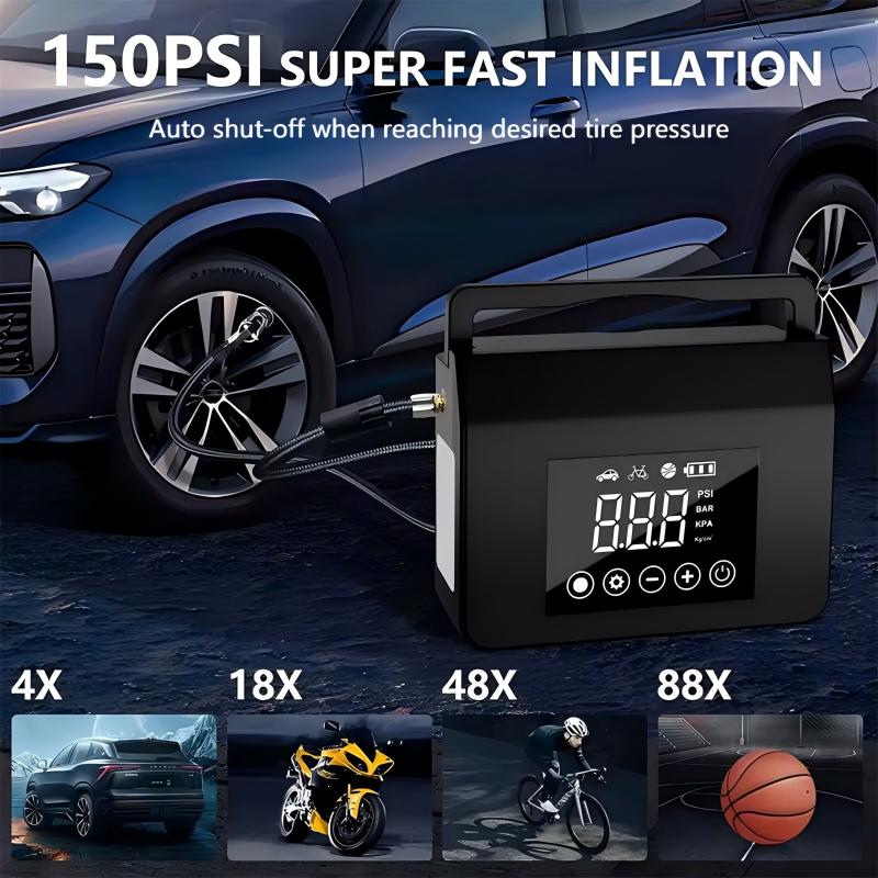 🚗 Car starter with integrated air compressor｜Start and inflate instantly, wherever you are ⚡