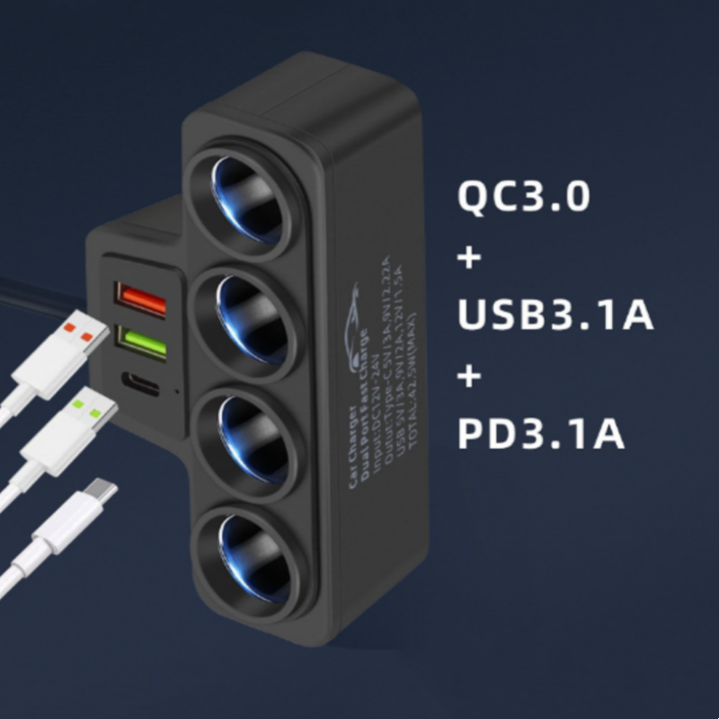 🔥Hot Sale Offers-7-in-1 Cigarette Lighter Adapter