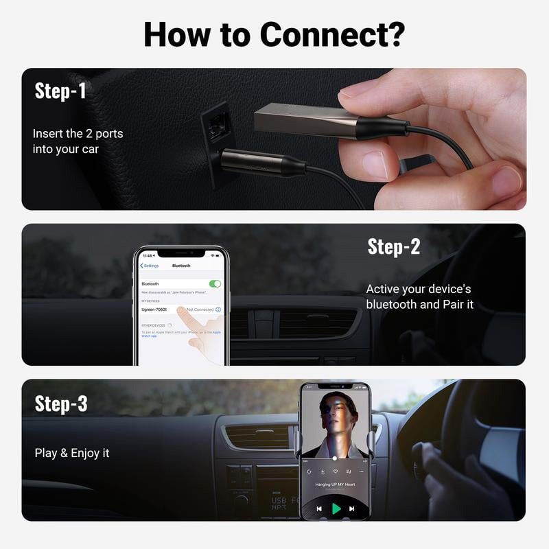 🔥Limited Time Promotion 50% OFF🔥Bluetooth 5.0 Audio Receiver USB Cable Audio Adapter